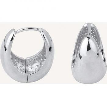 Pendientes Essentials acabado de plata aro grosso