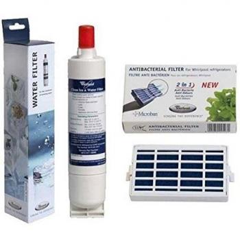 Pack de 1 filtro Microban 481248048172 + 1 filtro SBS002 481281729632 para refrigeradores y congeladores Whirlpool