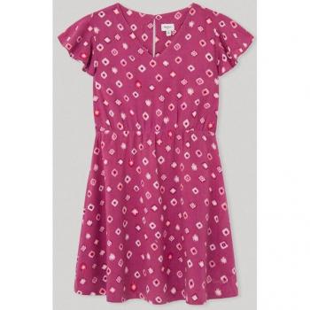 Pepe Jeans - Vestido Orlanda rosa con estampado geométrico para niña