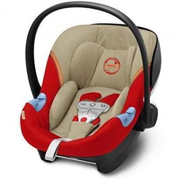 CYBEX Gold Portabebé Aton M i-Size, En contra de la marcha, Incluye SensorSafe, Para niños de 45 cm a 87 cm, Máximum 13 kg, Autumn Gold