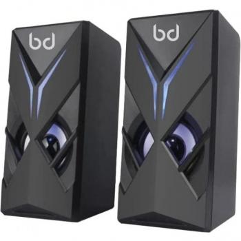 Biwond SpeakBlue Altavoces Gaming con Iluminación LED Azul, Potencia 3Wx2, Estéreo 3D, Woofer de 4 y Dos Satélites de 2.5,