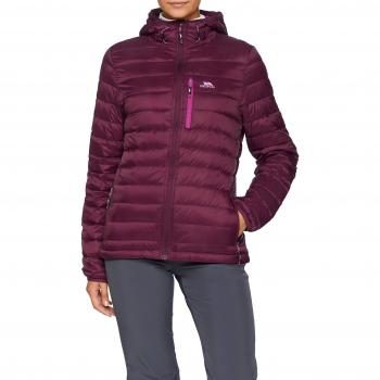 Trespass Arabel Ultra Light Warm Compact Stowaway Down Chaqueta, Mujer, Potent Purple, Small