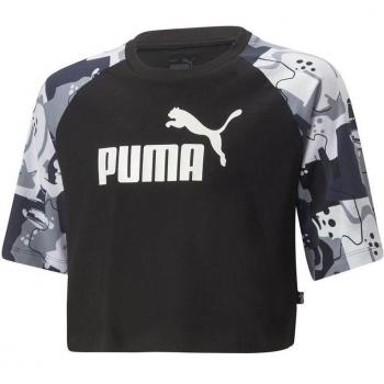 Puma. Camiseta Ess+ Street Art Raglan Aop G negro Puma