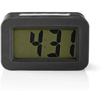 Nedis Escritorio Digital Despertador Reloj Despertador de Sobremesa Digital | Retroiluminación | Gris Gris/Blanco
