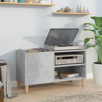 Mueble Discos Madera Contrachapada Gris Hormigón 84,5x38x48 cm