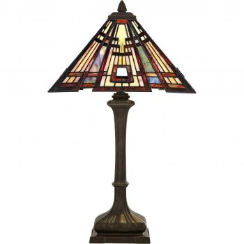 Lámpara de mesa Classic Craftsman diseño Tiffany