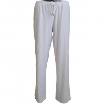 John Galliano White Loose Logo Cotton Pants - IT48 | M