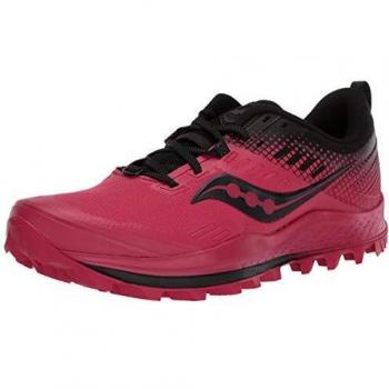 Saucony Peregrine 10 ST Barberry/Black, Zapatillas de Atletismo para Mujer