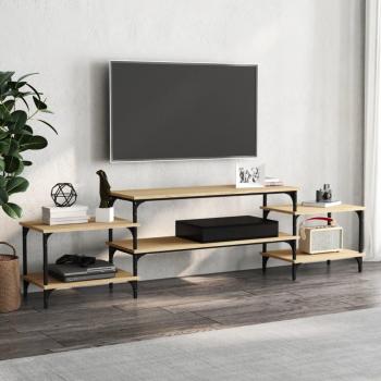 Mueble para TV vidaXL de madera contrachapada en color roble Sonoma, dimensiones 197x35x52 cm, ideal para salón y como mesa de TV