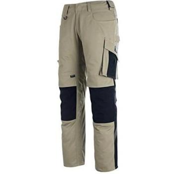Pantalón de Trabajo MASCOT Mannheim Gr.54 Khaki/Negro 65% PES/35% BW