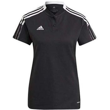 Polo Adidas Tiro 21 de Manga Corta para Mujer - Negro - XS