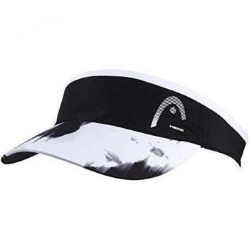 Head Pro Player Waterlily Visor, Mujer, Negro/Blanco, Talla única