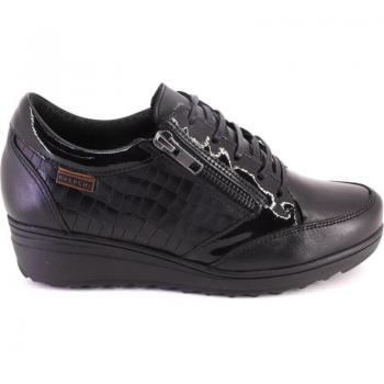 BAERCHI 55053 Zapatos con cordones y cremallera de mujer negro PIEL 623