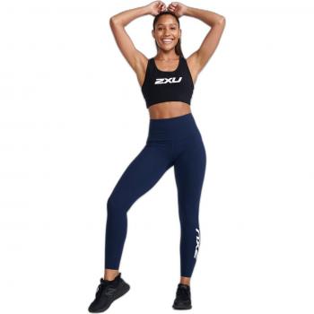 2XU Women's Form Stash Hi-Rise Compression Leggings with Pockets, Midnight/White, Size L