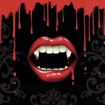 Servilletas de papel de Halloween Amscan - vampiro