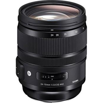 Sigma 576955 24-70 mm F2.8 DG OS HSM Lens for Nikon Camera - Black