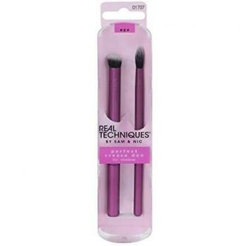 REAL TECHNIQUES Perfect Crease Duo - Duo Pinceles Sombra Ojos, Morado