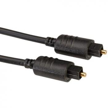 Cable Toslink Óptico Macho-Macho de 3 metros, Negro