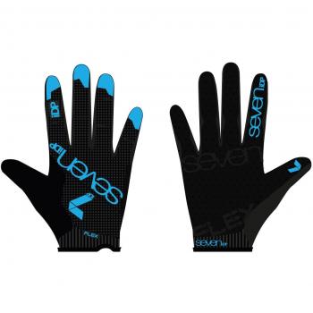 Seven Flex-Guantes, Color Negro y Azul, tamaño Medium