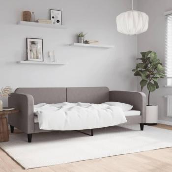 Sofá cama tela gris taupe 100x200 cm Vidaxl