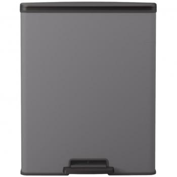 Cubo de basura Curver Gris 30 litros, tapa a presión, diseño moderno y elegante, fabricado en plástico resistente, fácil de limpiar y mantener