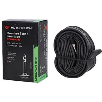 Cámara Hutchinson Standard 27.5x1.70-2.35mm válvula Presta 48mm, tipo estándar, para bicicletas de montaña, compatible con llantas de tamaño 27.5 pulgadas y anchos entre