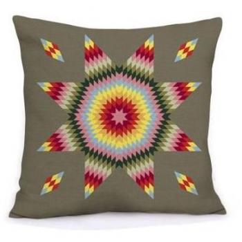 Lo + deModa Kilim Style Sunie funda de cojín, 100% algodón, multicolor, 45 x 45 x 0,2 cm