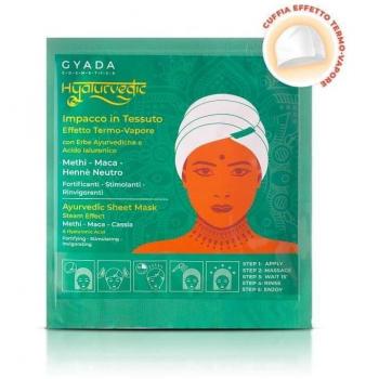 Gyada Cosmetics Mascarilla Fortificante en Turbante Hyalurvedic, 60 ml - Tratamiento para cabello rizado, enriquecido con ingredientes ayurvédicos como Methi y Maca, formulación fortificante, presentado en formato
