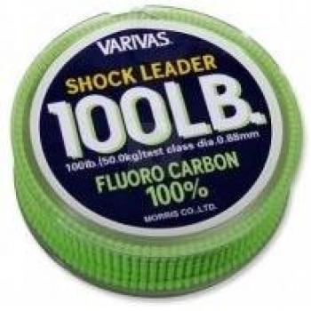 Varivas - Jigging Shock Leader Fluorocarbon 30, Color Verde, Talla 0.780 mm