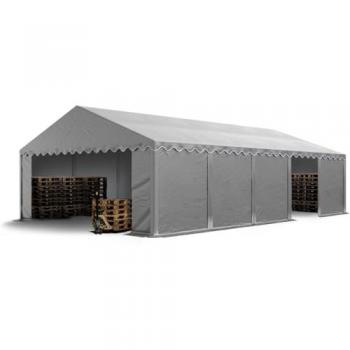 Carpa Almacén 5x10 m PVC 700 N Impermeable Gris - Toolport