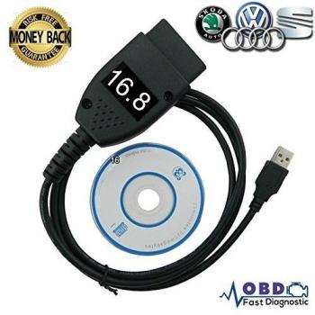 VAG COM VCDS 15,7.1 FR, nueva versión EN español, CABLE y software diagnóstico OBDII XP Windows/10/a