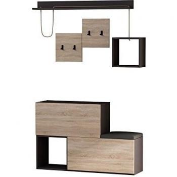Homitis Hall Stand, Holdon, Madera, Anthracite/sonomo, 20 x 136 x 76 cm