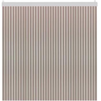 Cortina de Lamas de PVC para Puertas 90x210 cm - Entrada del Hogar Decorativa en Color Marrón
