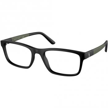 Polo Ralph Lauren PH2212 5504 Gafas Armazones y Lentes Recetados para Hombre Negros 55