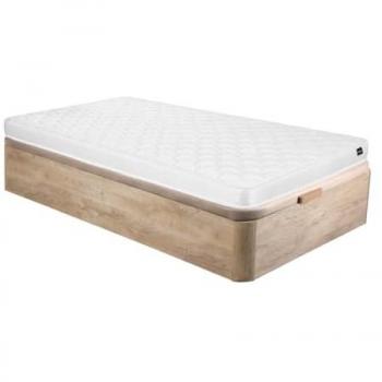 Conjunto Somier Arcón Natural Claro + Colchón de Espuma 90 x 190 cm - Danae II de Ysmée