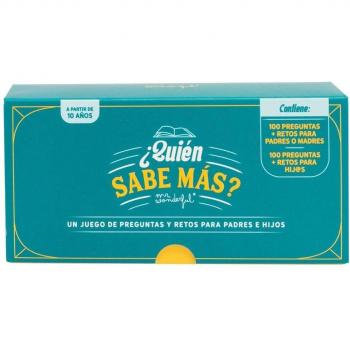 Juego de Cartas para Padres e Hijos Mr. Wonderful - ¿Quién Sabe Más? - Día del Padre, 4x10x10 cm