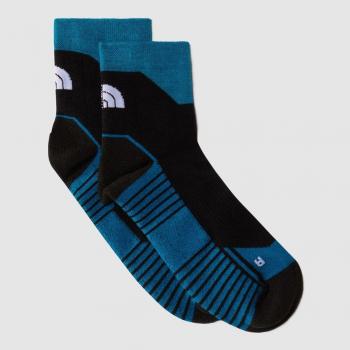 Calcetines de senderismo The North Face 1/4 para hombre, color azul y negro, talla L