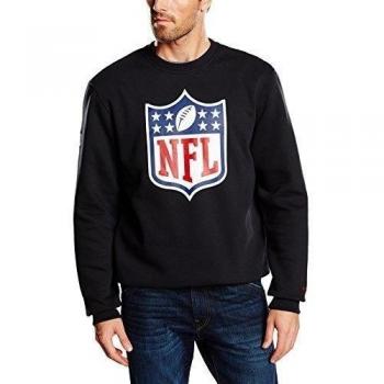 New Era NE92159FA14 Team Crew BLK Sudadera-Línea NFL Generic Logo, Hombre, Negro, S