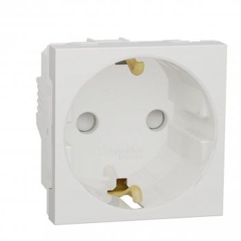 Base Enchufe Schuko 2P+T Blanco Polar Nu303718 de Schneider Electric, Gris