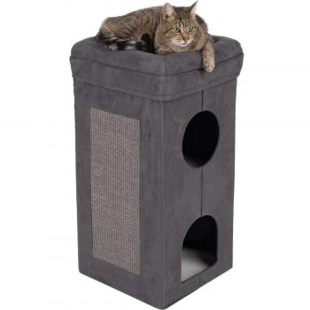 Rascador barril plegable Soft'n Scratchy para gatos - Gris