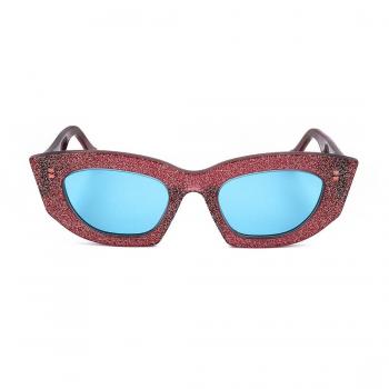 Agent Provocateur Kitti Glamorama Dark Pink Glitter Women’s Sunglasses Size 50