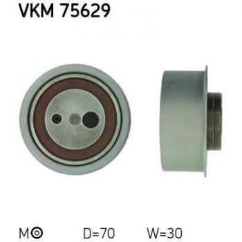 Polea tensora SKF VKM 75629 para correa dentada, con características de deflexión y guía