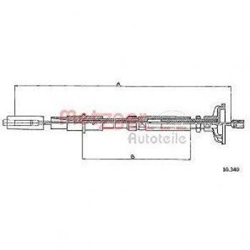 Cable de embrague METZGER 10.340 para Seat Toledo, VW Golf y Jetta con ajuste manual