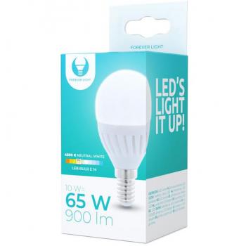 Bombilla LED E14 G45 10W 230V 4500K 900lm Cerámica Luz Blanca