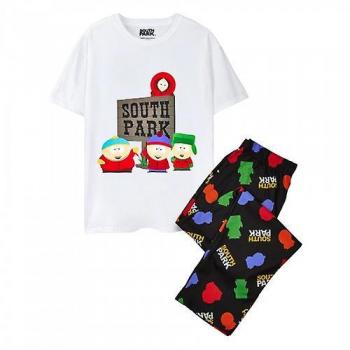 Conjunto de pijama con logotipo para hombre de South Park Negro/blanco XXL