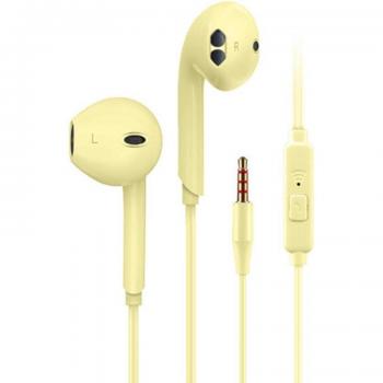 Auriculares internos con cable Macaron, cancelación de ruido, estéreo, deportivos, micrófono y conector de 3.5mm