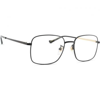 Gucci GG1355OA 001 Rectangular Metal Prescription Glasses Unisex Black