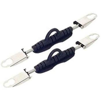 TECNOMAR Par Tiras Aletas Standard INOX De Muelle Accesorios, Adultos Unisex, Negro