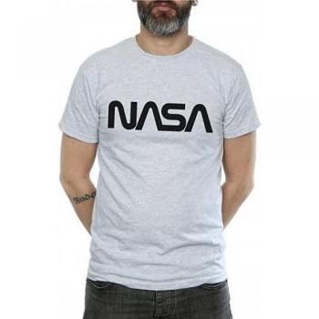 Camiseta Moderna de Logo NASA para Hombre XXL Gris