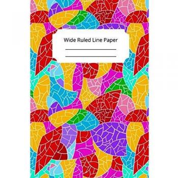 Stained glass art inspirational motivational and spiritual theme wide ruled line paper 9